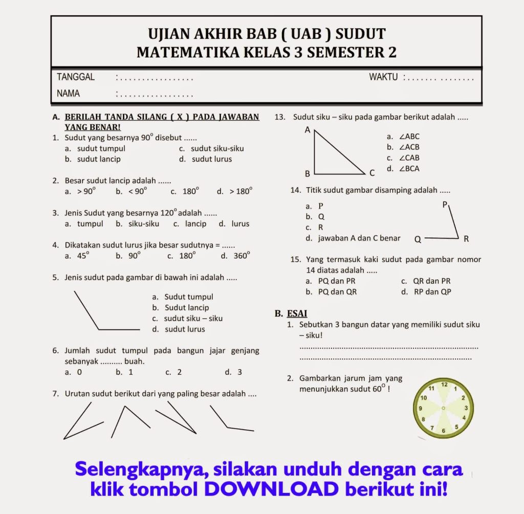 Sebelum Terlambat! Download Kisi Kisi Soal Kelas 3 SD Semester 2 Lengkap 2026