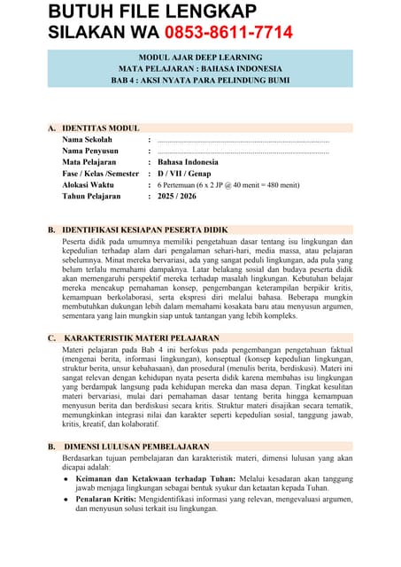 RPM BAHASA INDONESIA KELAS 7 TEKS DESKRIPSI pdf