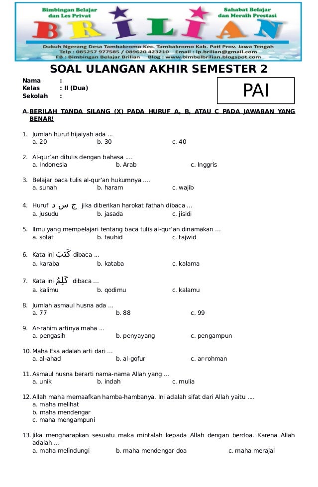 Ternyata Ini 14 Soal UAS Kelas 6 Semester 2 dan Kunci Jawaban Terbaru 2026