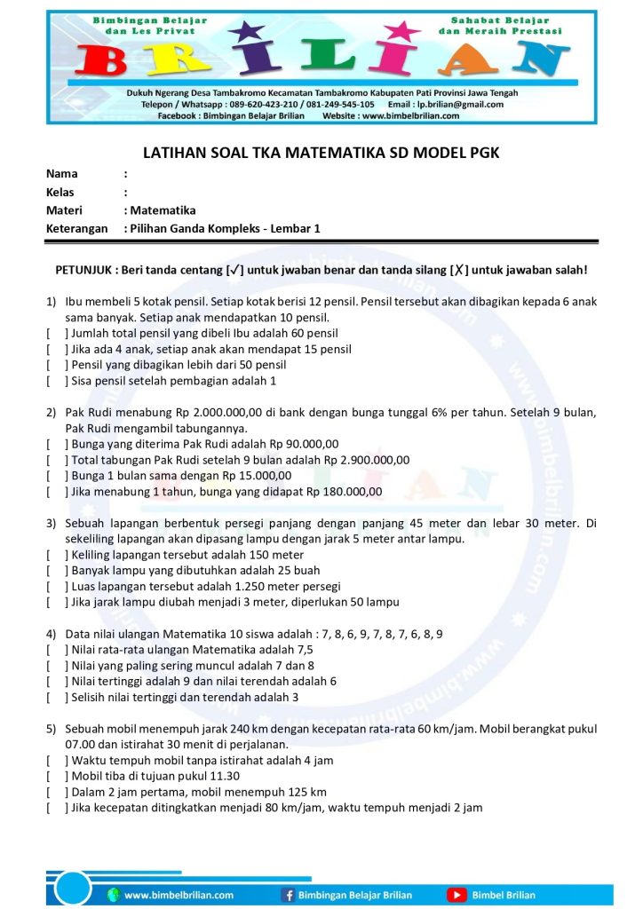 3 Fakta Bobot Soal Pilihan Ganda Siswa SD Kelas 4 di 2026 yang Mengejutkan