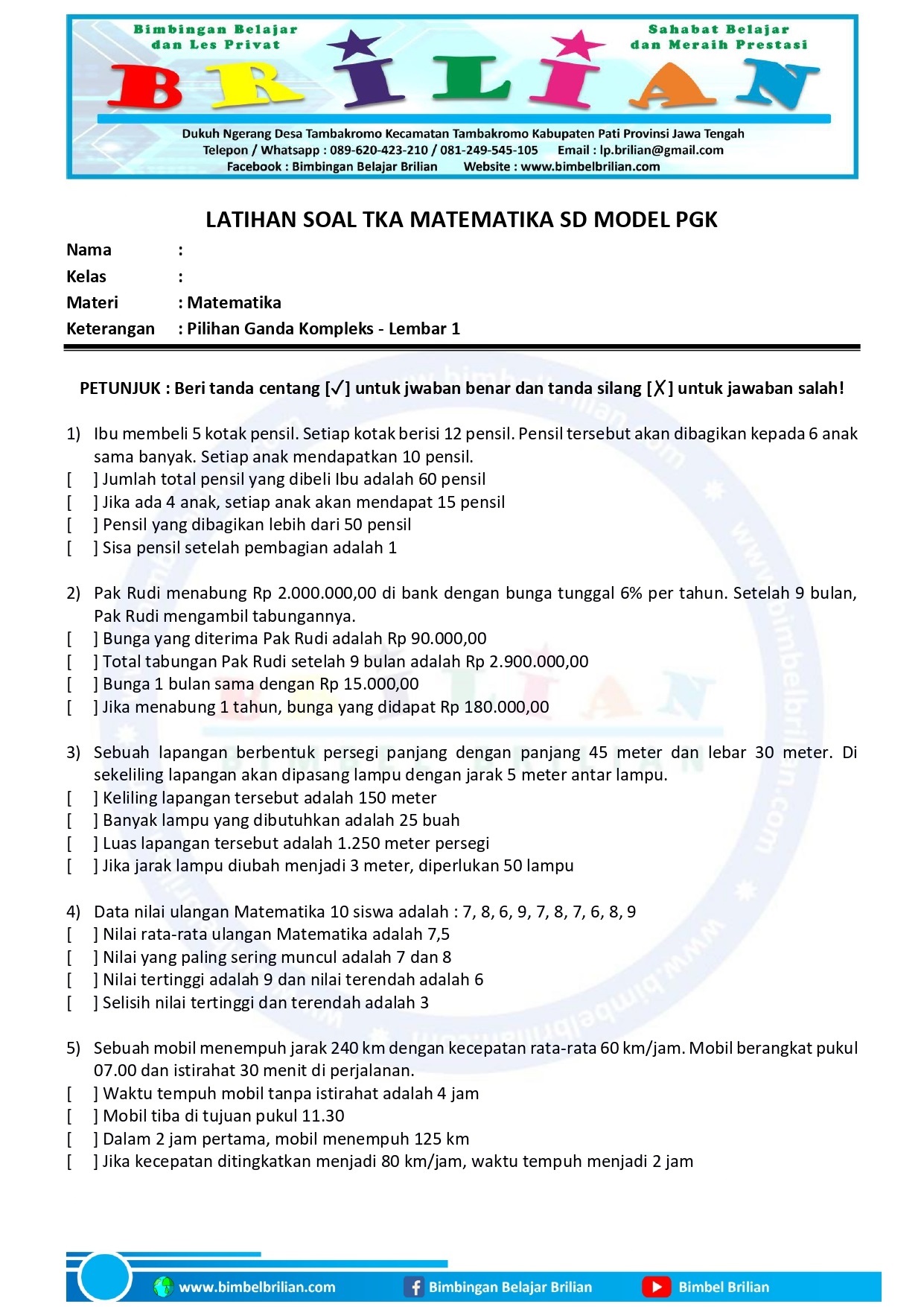 3 Fakta Bobot Soal Pilihan Ganda Siswa SD Kelas 4 di 2026 yang Mengejutkan