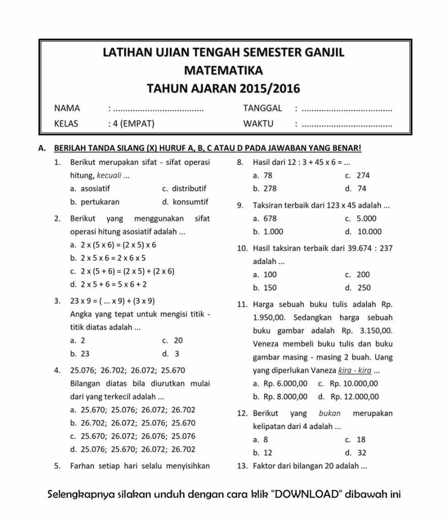 5 Lembar Kerja Soal PKN Kelas 6 Semester 2 Kurikulum 2013 Siap Cetak yang Wajib Guru Punya