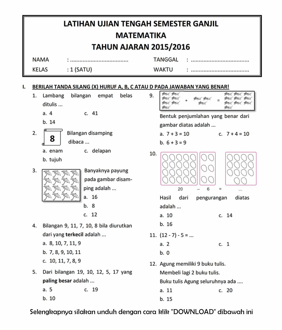 5 Rahasia Tersembunyi Soal UAS MTK Kelas 2 Semester 2 yang Wajib Diketahui Orang Tua