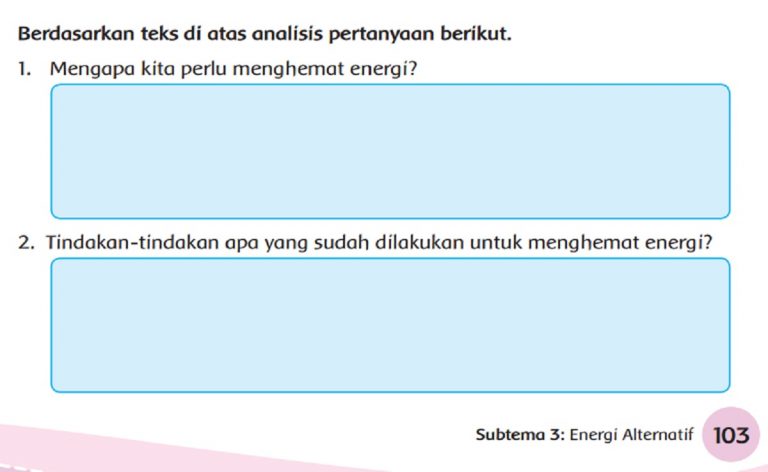 Mengapa Kita Perlu Menghemat Energi Tema 2 Kelas 4 Dalchaebi