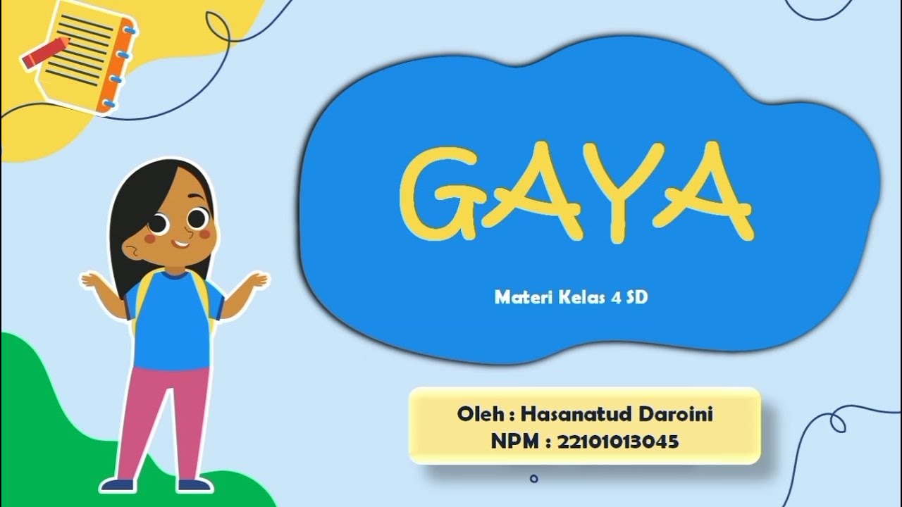 Lapbook Book Materi Gaya Kelas 4 Youtube - Free Word Template