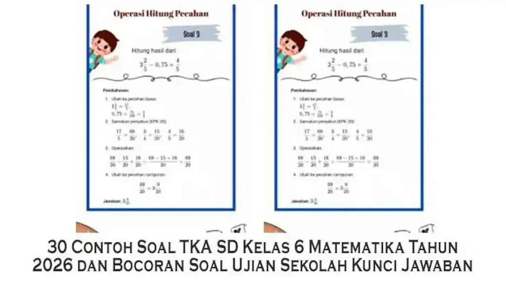Terbukti! Bocoran Soal Soal Kelas 4 SD dari Bimbel Brilian: 7 Lembar Kerja Siap Cetak