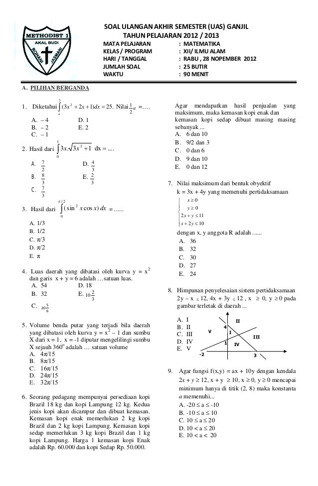 5 Contoh Soal UAS Matematika Semester 2 Kelas 10 yang Wajib Kamu Kuasai Sebelum Ujian