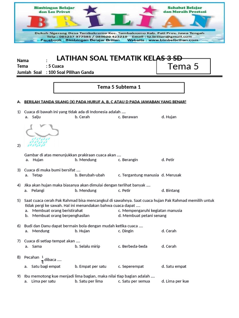 5 Contoh soal sbdp kelas 3 tema 5 cuaca yang Wajib Tahu untuk Persiapan Ujian 5 Contoh soal sbdp kelas 3 tema 5 cuaca yang Wajib Tahu untuk Persiapan Ujian