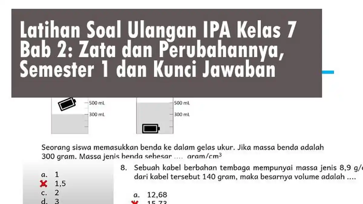 Rahasia Lulus Nilai Sempurna Lewat Latihan Soal IPA Kelas 7 Semester 2 Bab 2 Ini