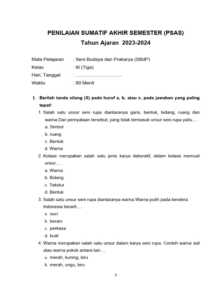 Rahasia Skor Sempurna Kerjakan Soal SBDP Kelas 3 Tema 1 K13 Agar Anak Cepat Paham